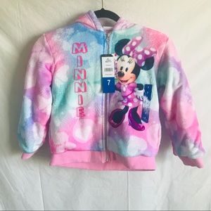 Disney Minnie character plush kids hoodie jacket